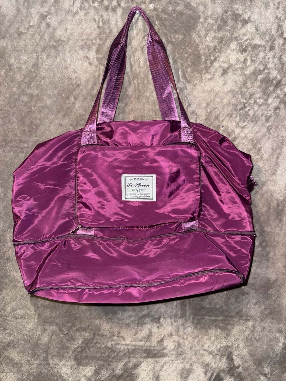 Fashion Supply Purple Expandable Travel Duffel Bag